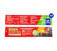 2-Pack BurnBuster Battery Fire Sachet for Oil & Grease Fires for Home and Outdoor Use - Fire Suppressant for Kitchens, Stove-Top and Oven Suitable - Non-Toxic 7 oz. Sachet, Made in USA