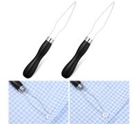 2 Pack Button Fastener Aid Tool, Easy Button Hook, Buttons Assist Tool, One Hand Dressing Aids Stainless Steel Fastener Tools Wide Grip Handle for Seniors Arthritis Weak Hands Gifts