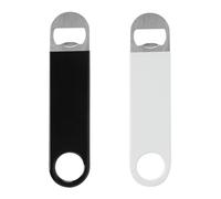 2 Pack by Professional Grade: Rubber Coated, Stainless Steel.Bartender Bottle Openers, Heavy Duty Sublimation Bartender Bottle Opener Blanks for Kitchen, Bar, Restaurant, Party, Men, Women