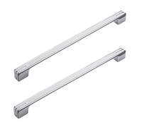2 Pack Cabinet Handles Modern Furniture Handles Kitchen Drawer Handle Cupboard Handle Zinc Alloy Wardrobes Door Handles for Kitchen Cupboards Bathroom Dresser Cabinet (Bright Chrome+White,Pitch:320mm)