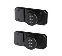 2 Pack Cabinet Lock, Zinc Alloy Cabinet Lock Password Bolt 3-Digit Combination Burglar Proof Safety Latch for Bedroom Door Wardrobe Cupboard (Black-8cm*3.8cm/3.15in*1.5in)
