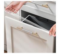 2 Pack Cabinet Protectors for Kitchen Cabinets, 18" Length Clear Cabinet Door Protector Edge Guard 3/4" Thick for Kitchen Drawer Fronts, Slip-On Plastic Edge Guard to Protect Sink & Trash Drawer