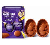 2 Pack Cadbury Buttons Easter Eggs, Perfect For Easter Egg Hunt Includes 2 Eggs with Milk Chocolate Buttons Inside, Gift for Easter