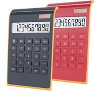 2-Pack Calculator, 10-Digit Desktop Calculator with Dual Power (Solar and Battery) - Compact Business and Accounting Tool for Office and School Use (Black and Red)
