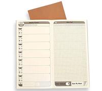 2 Pack Calendar to-Do List Weekly Planner Refill Insert for Standard Traveller's Notebook Leather Journal - 21x11cm Ideal Weekly Diary Notebook