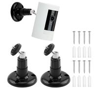 2 Pack Camera Mount Ring Stick Up Camera Wall Mount Bracket for Outdoor Camera/Pro/Indoor Cam/Wyze Cam/Eufy Cam/Arlo Cameras, Suitable for All Cameras with Standard 1/4 Thread Holes, Black
