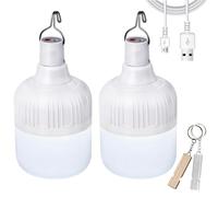 2 Pack Camping Lights,Emergency Lantern LED USB Rechargeable Lighting, 30W 5 Modes,Portable Tent Light for Camping, Patio,Garden,BBQ,Hiking,Fishing