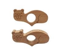 2 Pack Capybara Thumb Book Page Holder, Natural Wooden Thumb Page Holders, Lightweight Book Opener & Page Spreader, Ideal Reading Accessories Gift for Book Lovers & Readers(2.2cm/0.86")