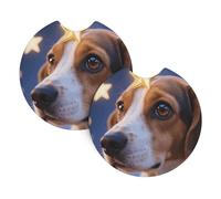 2 Pack Car Coaster for Cup Holders Dog Star Car Cup Coaster 2.7" Neoprene Non-Slip Automotive Cup Mat Universal Auto Car Interior Accessories for Women Men Cup Pad