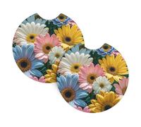 2 Pack Car Coaster for Cup Holders Flowers as Background Car Cup Coaster 2.7" Neoprene Non-Slip Automotive Cup Mat Universal Auto Car Interior Accessories for Women Men Cup Pad