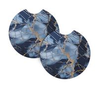 2 Pack Car Coaster for Cup Holders Marble Pattern Car Cup Coaster 2.7" Neoprene Non-Slip Automotive Cup Mat Universal Auto Car Interior Accessories for Women Men Cup Pad