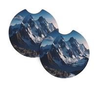 2 Pack Car Coaster for Cup Holders Melting Snow Mountain Car Cup Coaster 2.7" Neoprene Non-Slip Automotive Cup Mat Universal Auto Car Interior Accessories for Women Men Cup Pad