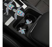2 Pack Car Coasters for Cup Holders Absorbent Non-Slip Car Cup Coasters Universal 2.7 Inch Cars Coaster Watercolor Sea Turtle Insert Cupholder Pad Cute Auto Assecories for Women Men
