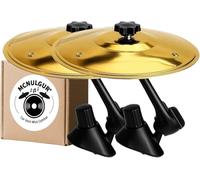 2 Pack Car Cymbal Air Vent Mounted, Golden - 14 cm Dia. Mini Drum Crash Cymbal for Endless Rhythmic Fun on the Road Music Lover Gift