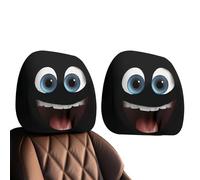 2 Pack Car Headrest Covers - Funny Stretch Car Headrest Protector, Cute Cartoon Eyes Cars Seat Headgear, Halloween Scary Head Rest Cover, Washable, For Daily Taxi Family Truck Van Auto