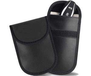 2 Pack Car Key Signal Blocker Pouch, Blocking Keyless Entry, Fob Protector- RFID Blocking cage Work with Remote Durable Signal Blocker Anti-Theft Remote Protection for Car Security, Vans, Motorcycles