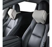 2-Pack Car Neck Pillow, Soft Car Headrest Pillow for Driving with Adjustable Strap, Memory Foam, 100% Memory Foam Memory Foam, Neck Pillow with Removable Attachment Strap (Beige)