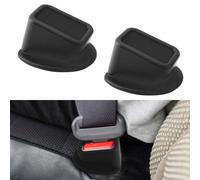2-Pack Car Seat Belt Buckle Holder, Silicone Auto Seatbelt Buckle Booster for Children & Adults with Limited Mobility, Keeps Buckle Upright for Easy Access, Fits Most Cars, SUVs & Vans (Black)