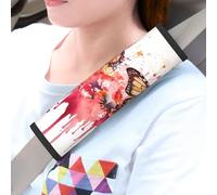 2 Pack Car Seatbelt Covers Butterfly drip spray watercolor Harness Pads Pram Strap Covers Backpack Shoulder Pad Automotive Seat Belt Cushion Pad Cover for Car Seat Belt Protect Your Neck and Shoulder