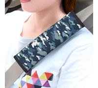 2 Pack Car Seatbelt Covers Navy camouflage pattern Harness Pads Pram Strap Covers Backpack Shoulder Pad Automotive Seat Belt Cushion Pad Cover for Car Seat Belt Protect Your Neck and Shoulder