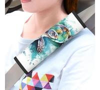 2 Pack Car Seatbelt Covers Two turtles watercolor splash Harness Pads Pram Strap Covers Backpack Shoulder Pad Automotive Seat Belt Cushion Pad Cover for Car Seat Belt Protect Your Neck and Shoulder