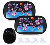 2 Pack Car Side Window Sun Shade, Self-designed Space Car Sun Shade Static Cling Rear Sunshades Car Window Blinds Suitable for Most Vehicles, Protects Baby, Kids, Adults, Pets Blocks UV Rays