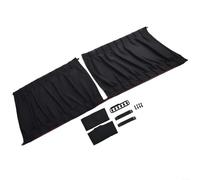 2 Pack Car Sun Visor Curtains for Front Rear 50 X 39 Cm Black Casement Shade Curtains with Rails and Double-sided Tape - Uv-blocking Privacy Vip Interior Upgrade
