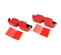 2 Pack Car Sunglasses Holder ABS Glasses Storage Box for For all Vehicles Non Destructive Mounting with Double Sided Tape (Red)