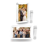 2 Pack Car Visor Photo Frames, Acrylic Picture Holders With Clips, 9 x 6 cm