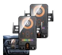2 PACK Car Wireless Charger Mount, Automatic Clamping Phone Holder, 15W Fast Charging Fully Auto Grip Navigation Stand, Rotating Horizontal Vertical Screen Air Vent Bracket for Daily Commuting Travel
