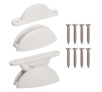 2 Pack Caravan Door Retainer, Door Stop Retaining with Screws, Motorhome Door Catches Plastic for RV Motorhome Caravan Campervans (White)