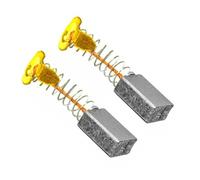 2-Pack Carbon Brushes for HK1810 Scraper, HM0810B Demolition Hammer, 4014NV Blower & Power Tools - 0.59" x 0.39" x 0.23", Carbon/Metal