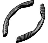 2 Pack Carbon Fiber Steering Wheel Cover for Mitsubishi Eclipse Cross GK I 2018-2021, Segmented Steering Wheel Protector Accessories Nonslip Auto Assisted Gear Cover