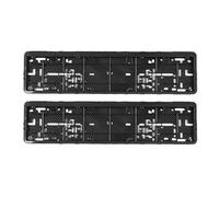 2-Pack Carbon Fiber Style European License Plate Frames - Waterproof ABS Plastic Holder for EU Standard Plates (52x11cm)(Carbon fiber pattern)