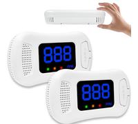 2 Pack Carbon Monoxide Detectors,Carbon Monoxide alarm,CO Alarm Detector with Digital Display,Carbon Monoxide Alarms for Home Safety(Batteries Not Included)