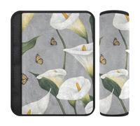2 Pack Cartoon Seat Belt Covers Gray Flower Seat Belt Cover Protect Your Neck and Shoulder for Seat Belt Liner