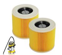 2 Pack Cartridge Filter, Replacement Cartridge Filter Compatible with Kar cher WD2 WD3 MV2 Vacuum