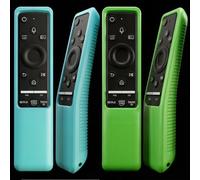2 Pack Case Compatible with Samsung Smart TV Remote Controller BN59 Series, Light Weight Silicone Cover Protector Shockproof Anti-Slip Remote Skin Sleeve - Glow Green and Glow Blue