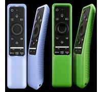 2 Pack Case Compatible with Samsung Smart TV Remote Controller BN59 Series, Light Weight Silicone Cover Protector Shockproof Anti-Slip Remote Skin Sleeve - Glow SkyBlue and Glow Green