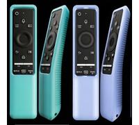 2 Pack Case Compatible with Samsung Smart TV Remote Controller BN59 Series, Light Weight Silicone Cover Protector Shockproof Anti-Slip Remote Skin Sleeve - Glow SkyBlue and Glow Blue