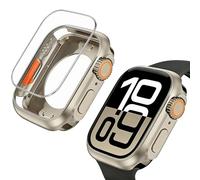 2 Pack Case for Apple Watch Series SE 3/2/1 (2025/2022/2020) / Series 6 5 4 44mm Screen Protector (Looks Like Ultra&Ultra2) 360° Overall Protective Protective Glass Cover+Back Frame+Crown,Starlight