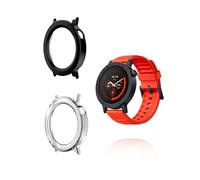 (2 Pack) Case for CMF by Nothing Watch 3 Pro Smartwatch, yystao Harder PC Protective Case with 9H Glass Screen Protector, Full Comprehensive Uniform Protection Cover, Black & Transparent