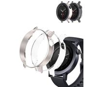 (2 Pack) Case for CMF by Nothing Watch 3 Pro, yystao Hard PC Half-wrapped Case Cover Compatible with CMF Watch 3 Pro, Shock Absorption, Lightweight, White & Clear