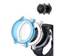 (2 Pack) Case for CMF by Nothing Watch 3 Pro, yystao TPU Half-wrapped Case Cover Compatible with CMF Watch 3 Pro, Shock Absorption, Lightweight，Easy Installation, Blue & Clear