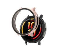 [2 Pack] Case for Garmin Bounce 2 Kids Smartwatch, FJIASTB Rugged PC Cover Built-in Screen Protector, Shockproof & Scratchproof (Pink)