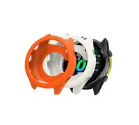 (2 Pack) Case for Garmin Forerunner 970 Running Smartwatch,Soft Silicone Thin Lightweight Bumper Cover Protector for Garmin Forerunner 970,(White+Orange)