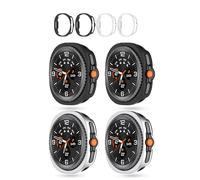 2 Pack,Case for Garmin Lily 2 Active,daunke Ultra Slim Full Coverage Hard PC + Tempered Screen Film Proctective Cover,Shockproof,Scratch Resistant,Sturdy and Durable,Transparent+Black