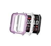 (2 Pack) Case for Garmin Venu X1 Smartwatch,Soft Flexible TPU Thin Lightweight Bumper Cover Protector for Garmin Venu X1,(Transparent + Transparent Purple)