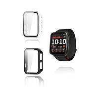 (2 Pack) Case for Garmin Venu X1 Smartwatch, yystao Hard PC Case Cover with 9H Tempered Glass Screen Protector, Full Coverage Integrated, Black & Clear