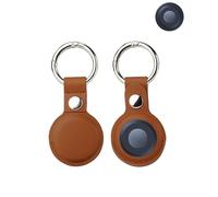 2 Pack Case for Motorola Moto Tag Tracker, yystao PU Leather Protective Case Cover, Durable, Shockproof and Anti-Lost Design (Brown)